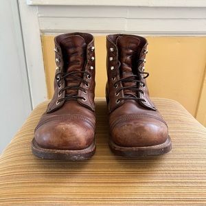 RARE Heritage Red Wing 8111 Iron Ranger Amber Harness Leather Boots Sz 10 USA